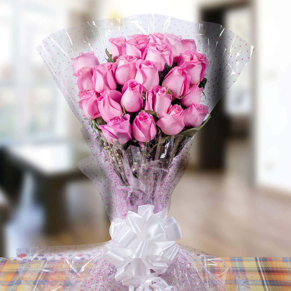  First Step Blooming Pink Roses Bunch